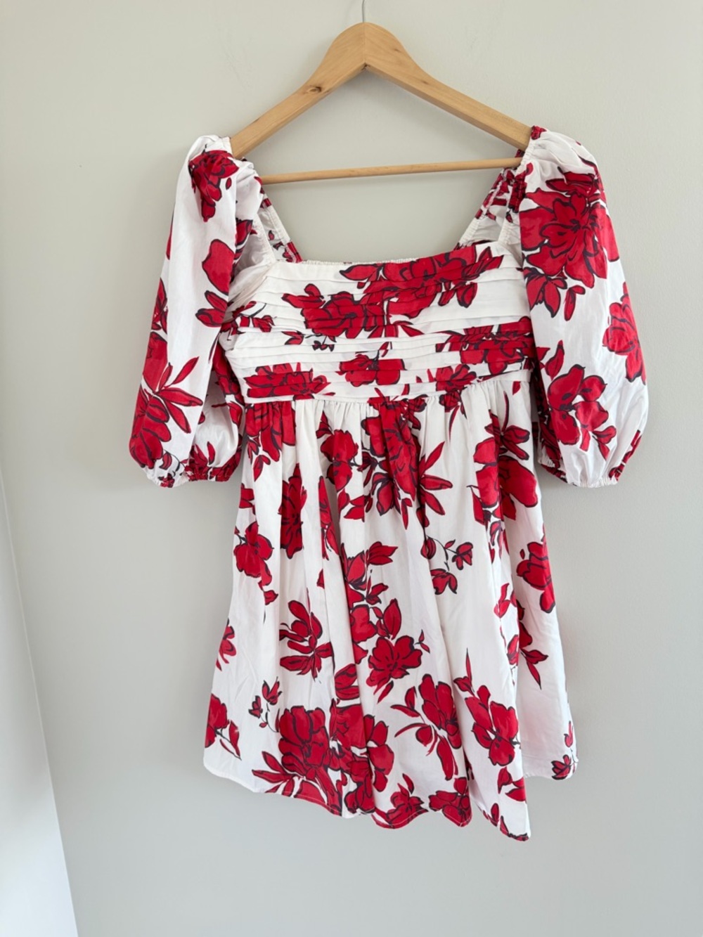 Abercrombie & Fitch Floral Mini Dress Puff Sleeve Cottagecore Babydoll Medium - Picture 3 of 8